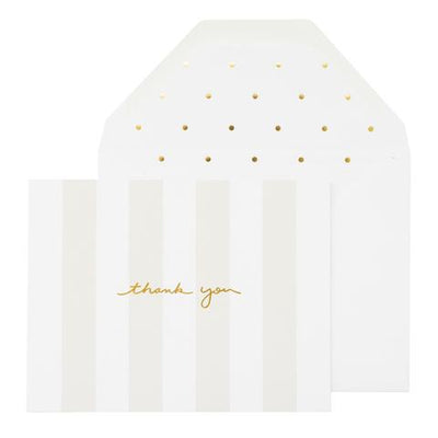Grey Stripe Thank You Greeting Card - Greeting Card -