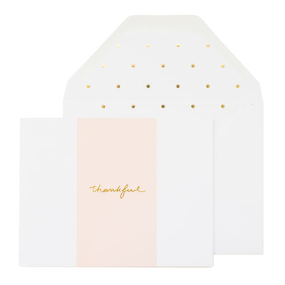Pink Thankful Greeting Card - Greeting Card -