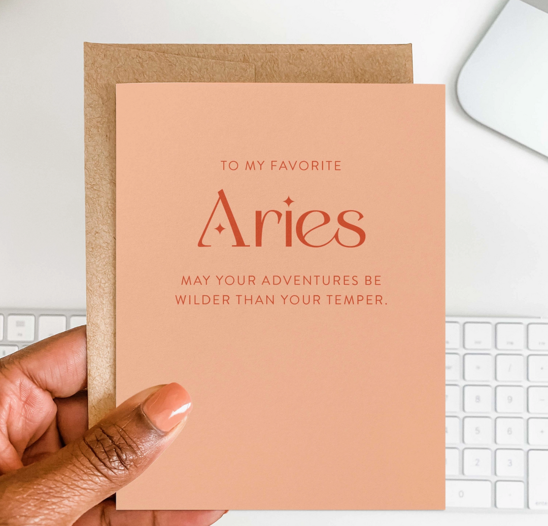 Greeting card with text that reads &