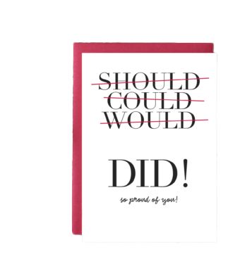 Should, Could, Would, Did Greeting Card