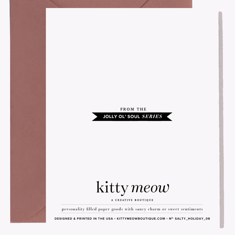 Kitty Meow Festive AF Holiday Greeting Card - Greeting Card -