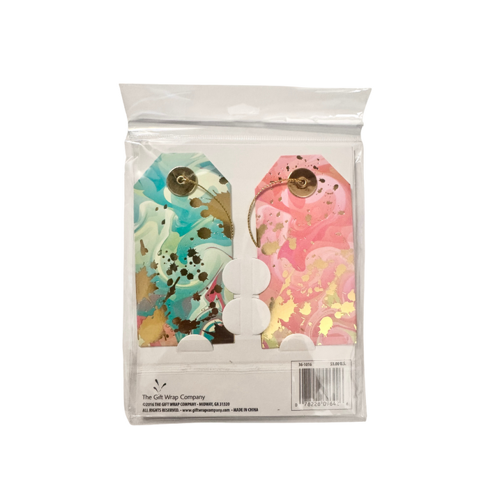 Gold Foil Marble GIft Tag Set
