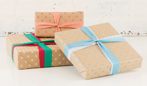 White Dimensional Dots Wrapping Paper