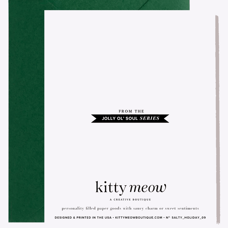 Kitty Meow Ho Ho Ho Christmas Greeting Card - Greeting Card -