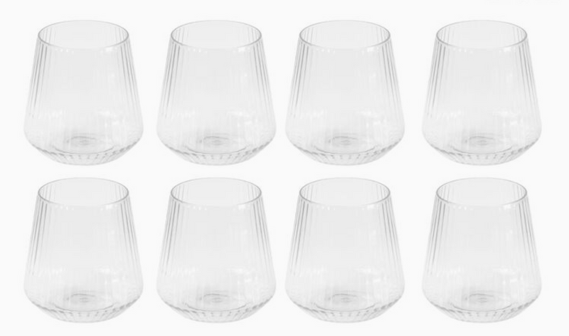 Ribbed Stemless Goblets