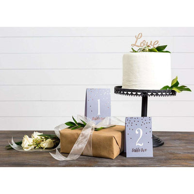Paper Love Grey Glam Table Numbers - Table Numbers -