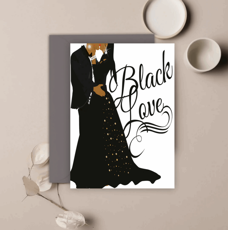 Paper Rehab Black Love Greeting Card - Greeting Card -