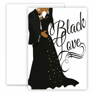 Paper Rehab Black Love Greeting Card - Greeting Card -