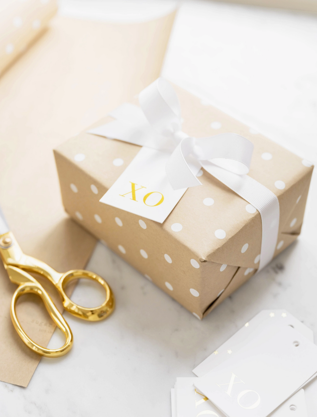 Sugar Paper Kraft Polka Dot Wrapping Paper