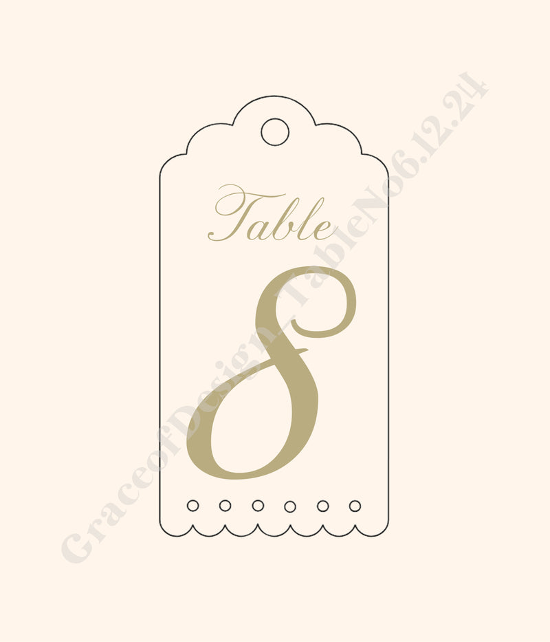 Custom Table Number