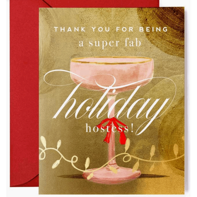Kitty Meow Thank You Holiday Hostess Greeting Card - Greeting Card -