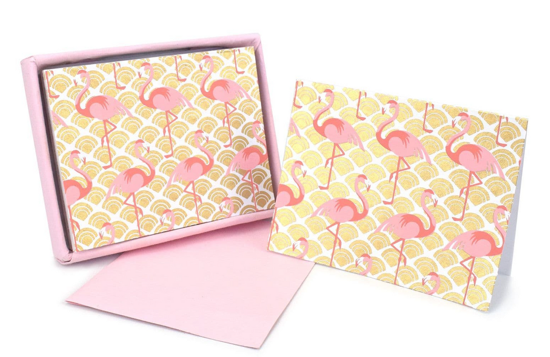 Flamingo Teaberry Boxed Note Set