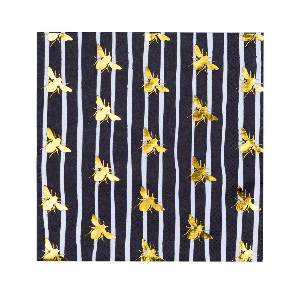 Hey Bae-Bee Striped Cocktail Napkins - Napkins -