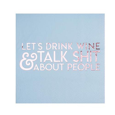Let's Drink Wine Cocktail Napkins - Napkins -
