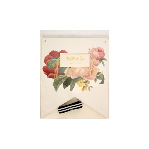 Botanical Chair Signs - Chair Sign -
