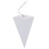 Image of a single white Scalloped edge Confetti Cone.