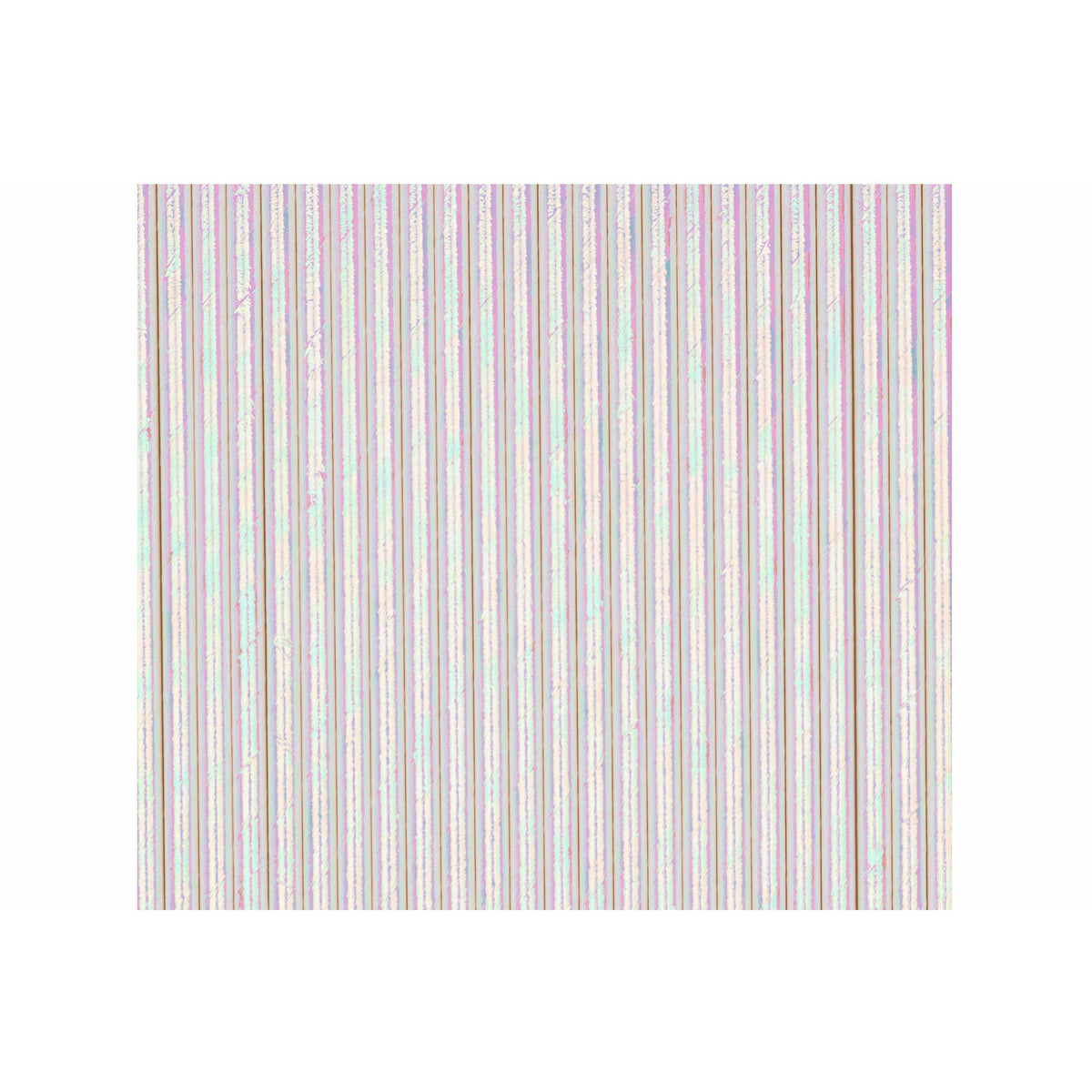A pack of iridescent paper straws with a shimmering, translucent yet reflective surface color.