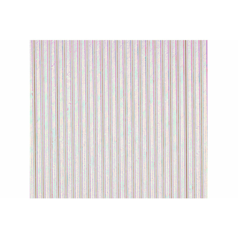 A pack of iridescent paper straws with a shimmering, translucent yet reflective surface color.