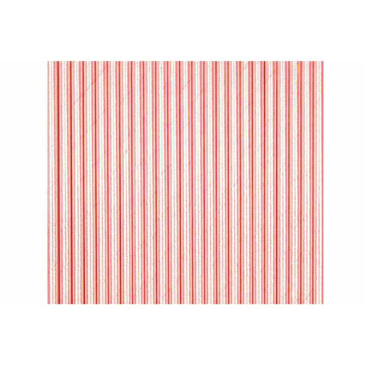 A pack of peachy-pink colored iridescent finished foil paper straws.