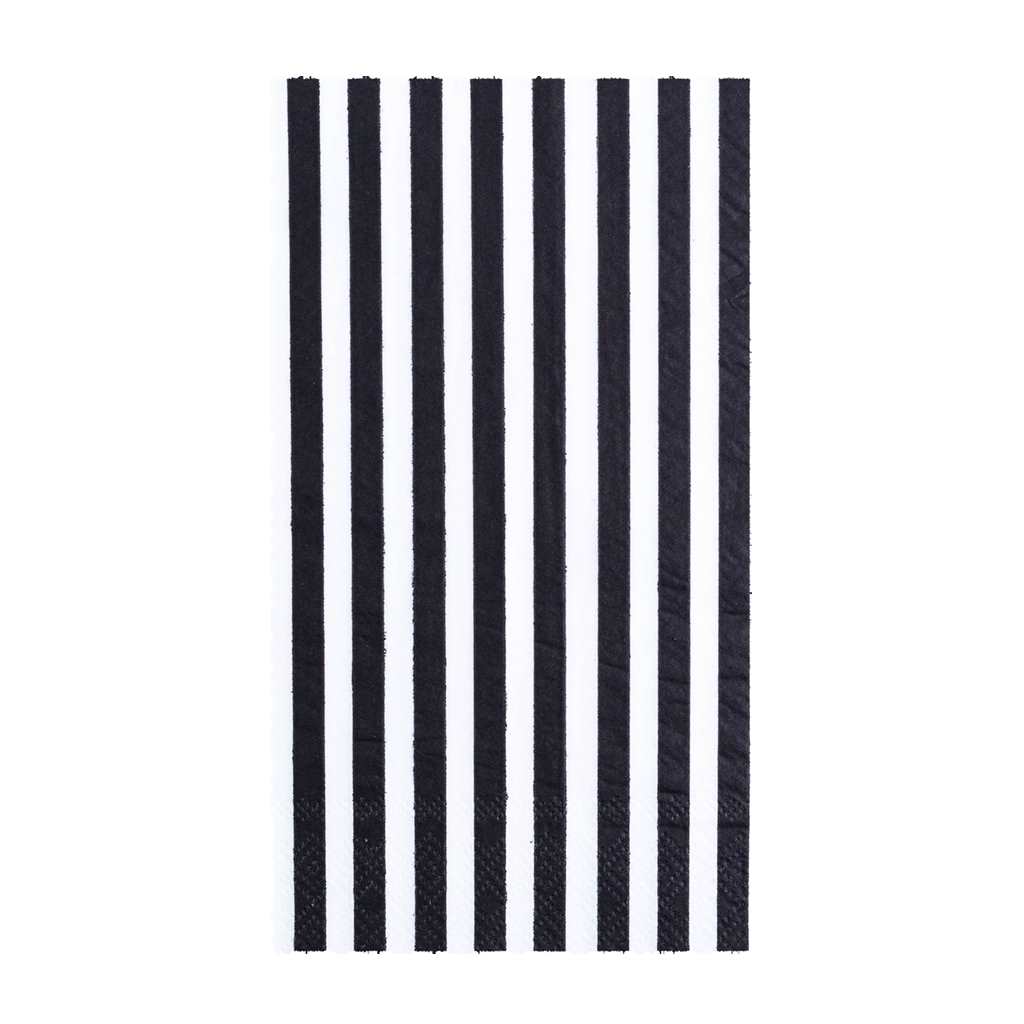 Black &amp; White Striped Guest Napkins - Napkins -