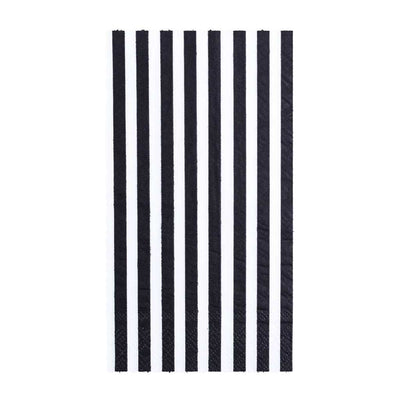 Black & White Striped Guest Napkins - Napkins -