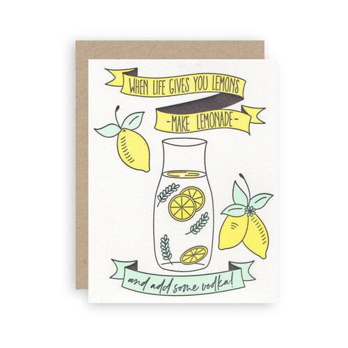 Lemonade &amp; Vodka Greeting Card - Greeting Card -