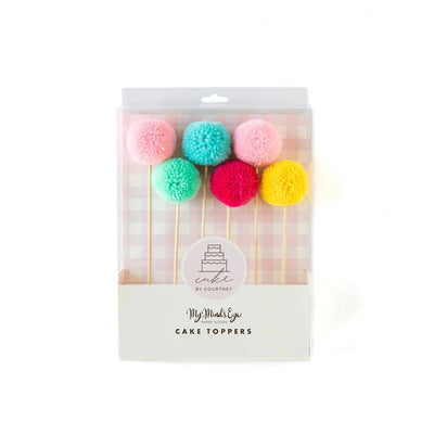 Cake By Courtney Pom Pom Cake Toppers - Cupcake Topper -