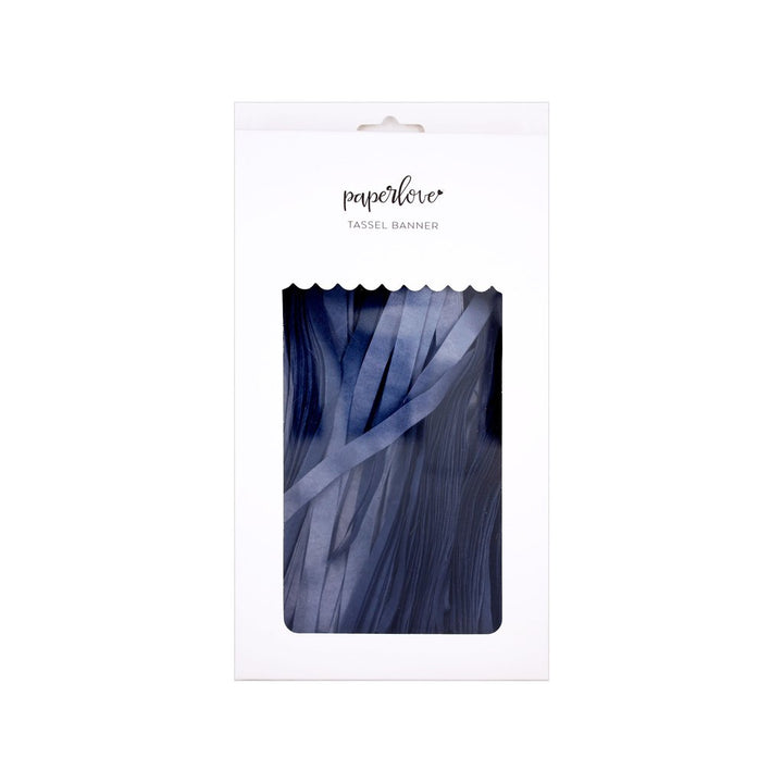 Package of a navy blue Tassel Banner