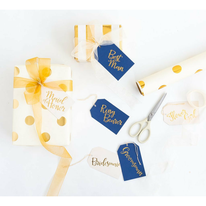Paper Love Navy Wedding Party Gift Tags - Gift Tags -