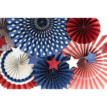 Stars & Stripes Mini Banner-Multi Color Stars - Banner -