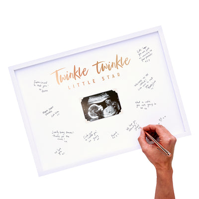 Twinkle Twinkle Baby Shower Guest Frame - Guest Book -