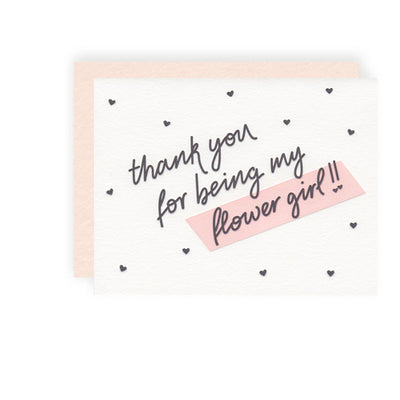 Thank you Flower Girl Greeting Card - Greeting Card -