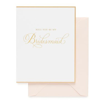 Traditional Be My Bridesmaid Greeting Card - Greeting Card -