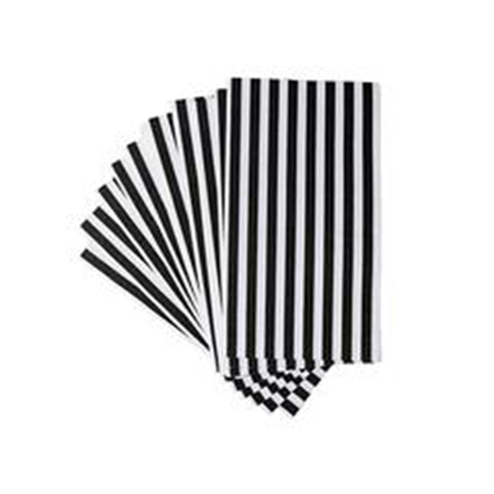 Black &amp; White Striped Guest Napkins - Napkins -