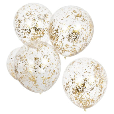 Ginger Ray - Gold Confetti Balloon Pack - Grace of Design